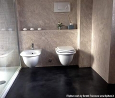 Banyo ve  mutfak tezgah aras�nda Travertino italyan boya